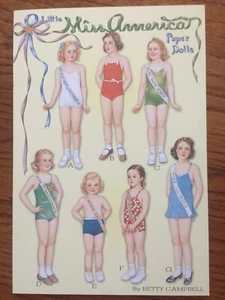 Libro de muñecas de papel LITTLE MISS AMERICA - Betty Campbell - Libro de reproducción - Imagen 1 de 6