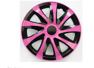 SET Radkappen Radzierblenden 4er Satz 15" NRM DRACO Schwarz - Pink - Bild 1 von 1