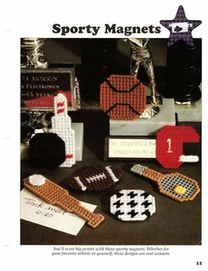 Sporty Magnets Plastic Canvas Patterns Projects By Leisure Arts - Picture 1 of 1
