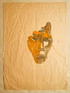 Pintura al óleo expresiva cabeza naranja Günter Tollmann artista del norte de Alemania - Imagen 1 de 7