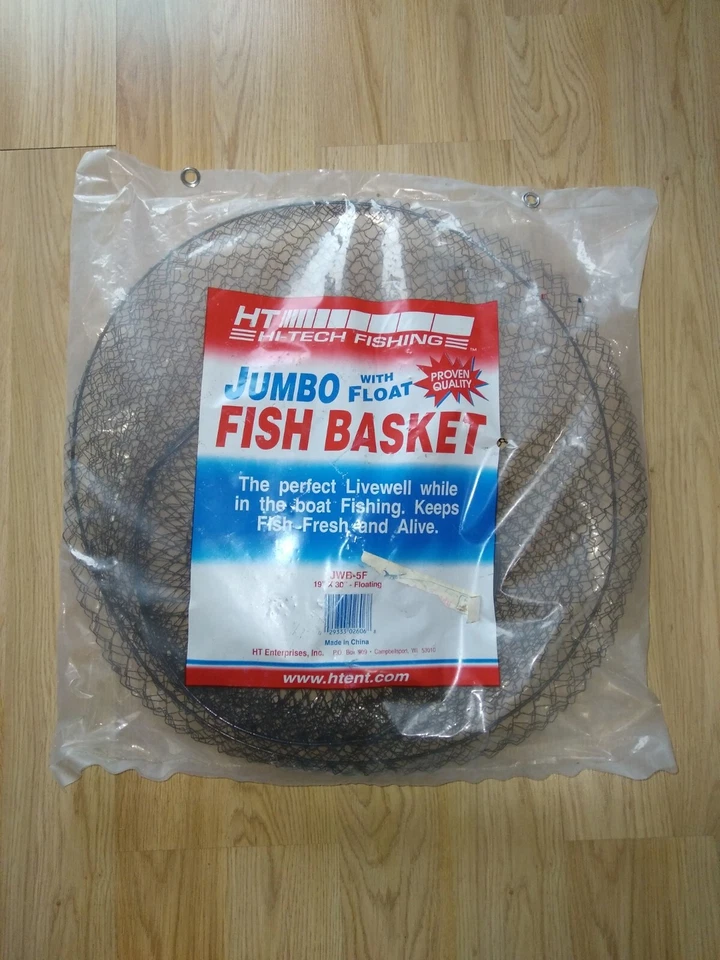 HT Jumbo Wire Fish basket with float 19" x 30" - Image 1 of 3