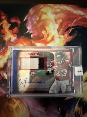 2014 Rookies & Stars Materials Signatures /25 Devonta Freeman Rookie Auto RC - Image 1 of 2