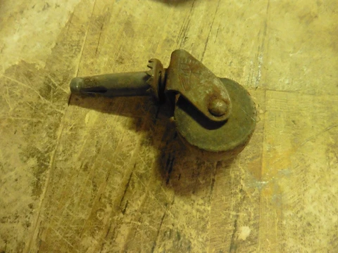 Vintage steel  wood caster roller swivel Cover