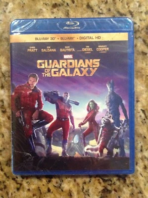 Guardians of the Galaxy 3D (Blu-Ray/3D/Digital,2014,2 Disc)NEW Authentic Disney  - Image 1 of 3