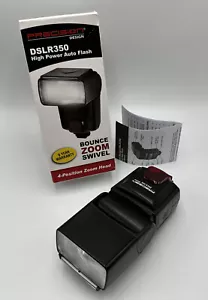 PRECISION DSLR350 HIGH POWER AUTO FLASH NIKON CANON SONY PENTAX OLYMPUS - Picture 1 of 18