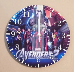 Marvel Avengers 2 Borderless Wall Clock Quartz Battery Operated - New And Unused - Picture 1 of 2