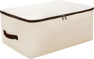 Large Canvas Soft Bedding, Garment Storage Organizer Bag for Wardrobe, Oversi... - Picture 1 of 7
