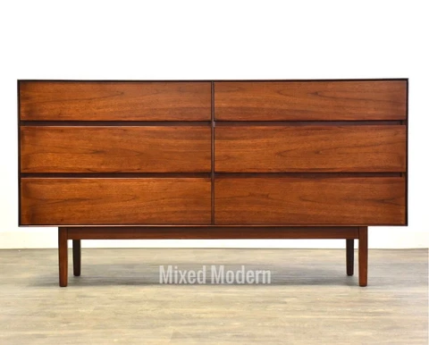 Walnut and Rosewood Dresser by Stanley Cover
