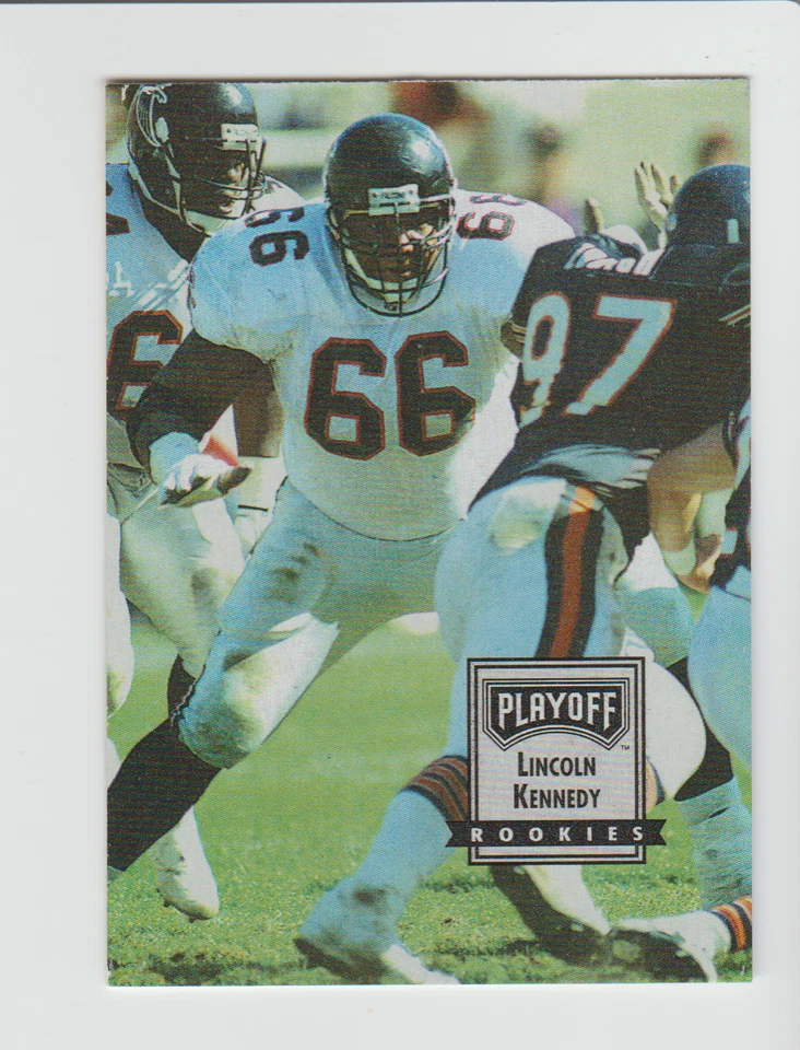 1993 Playoff #144 Lincoln Kennedy rookie card, Oakland Raiders All-Pro - Image 1 of 1