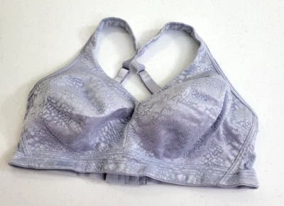 Playtex 18 Hour Wire Free Bra Bluish Gray Fittingly Fabulous Full Figure Sz 36D - Image 1 of 4