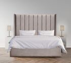 Wingback Panell Headboard Studded Bed Frame   Bed Double King size Superking