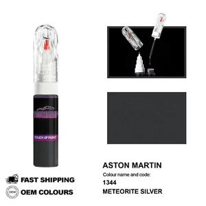 Touch Up Paint Pen For ASTON MARTIN METEORITE SILVER 1344 Brush Fix Kit Scratch - Picture 1 of 8
