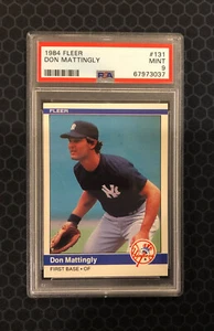 ⚾ 1984 Fleer Baseball #131 - Don Mattingly - Rookie RC - PSA 9 - Yankees ⚾ - Picture 1 of 2