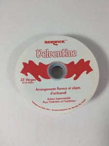 Vintage berwick velventine bright red craft and floral ribbon waterproof indoor/ - Picture 1 of 4