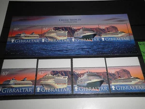 2008 FRANCOBOLLI GIBILTERRA NAVI TRASPORTI SERIE NUOVA MNH** SET + B.F. (CAT.5) - Foto 1 di 1