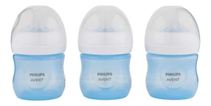 Philips Avent Natural Baby Bottle With Natural Response Nipple Blue 4 oz 3 Ct - Picture 1 of 1