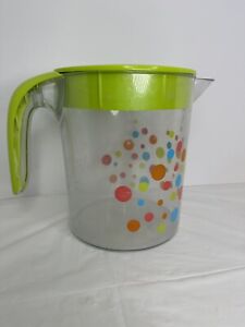 Mr Coffee Iced Tea Pitcher Green Polka Dots With Lid 3-Quart TM30P