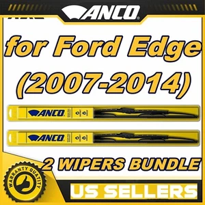 2x Wiper Blades Set for Ford Edge (2007-2014) Direct Fit Pair, Front ANCO - Picture 1 of 6