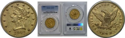 1852 $10 Liberty  -  PCGS XF-45 - Image 1 of 3