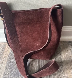 Neu mit Etikett Madewell The Essential Mini-Eimertasche Wildleder - Bild 1 von 5