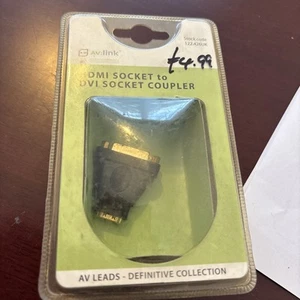 DVI-I FEMALE TO HDMI MALE ADAPTER CONNECTOR CONVERTER Gold Plated (24+5) Pin UK - Picture 1 of 4