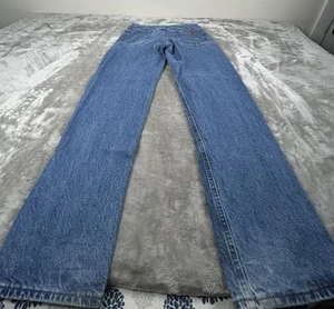 Carhartt Jeans Mens 31x32 Blue Denim Relaxed Fit Straight Leg Outdoor Mediu Wash - Picture 1 of 3