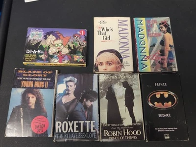 Cassette Singles Lot Madonna, Prince Batman  Bon Jovi Rugrats Adams Roxette,   - Image 1 of 4