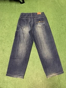Vintage 90s Pure Playaz Baggy Jeans Men’s 38x33 (37x32) Blue Wide Leg Denim VTG - Picture 1 of 22