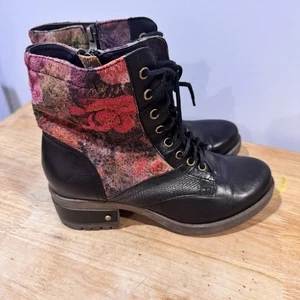 L'artiste By Spring Step Marty Lace-up Bootie Women's Black Size EU 38 US 7.5 - Picture 1 of 11