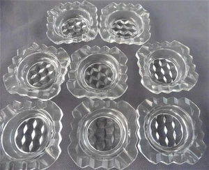 Set of 8 Small Square Ashtray Fostoria American Clear 3" - Picture 1 of 5