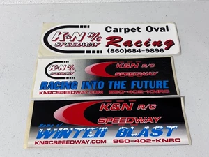 Vintage K&N R/C RC RACEWAY Bumper Sticker NOS Carpet Oval Racing Winter Blast - Picture 1 of 4