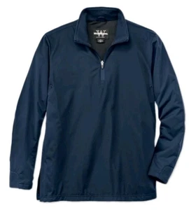 Men's 1/4 Zip Wind Jacket, Navy L - Picture 1 of 1