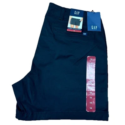 Pantalón corto Gap clásico de tiro medio para dama talla 14 negro verdadero Foto 1 de 3