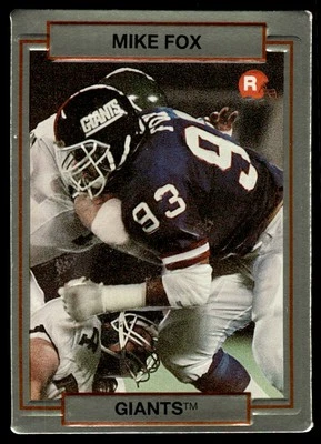 1990 Action Packed Rookie Update Mike Fox Rookie New York Giants #13 - Image 1 of 2