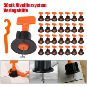 50PCS x Nivelliersystem Verlegehilfe Fliesen Verlegen Plan System Keile Laschen - Picture 1 of 10