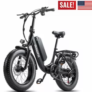 20" ELECTRIC Bicycle 800W 48V 15AH UP TO 70 Miles Adults E-BIKE FatTire 7 SPEED - Picture 1 of 9