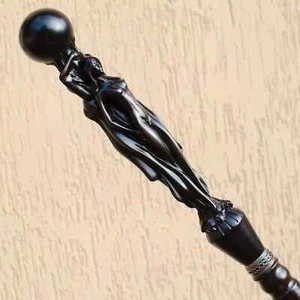 Twins - Fancy Hand Carved Wooden Walking Stick Cane for Men - Vintage Wood Canes - Picture 1 of 6