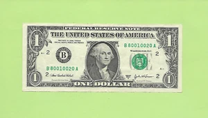 2003A $ 1 B 8001 0020 A... 2003A $ 1 B-A POKERNNOTE 5-0' FRN - Bild 1 von 2