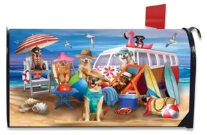 Dog Days of Summer Mailbox Cover Standard Size - Picture 1 of 2