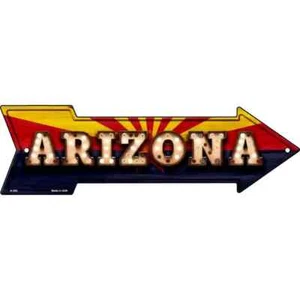 Arizona Bulb Lettering 2.25"x8" Arrow Magnet Fridge Refrigerator Kitchen Home - Picture 1 of 1