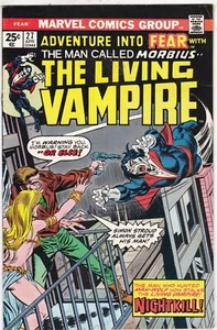 Marvel Comics Adventure Into FEAR #27 MORBIUS The Living VAMPIRE 1975 Nightkill - Picture 1 of 2