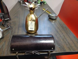 Emporio Armani Genuine 100% Pele Vitello Women's  Clutch Purse w Chain RARE!! - Picture 1 of 7