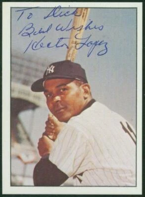 Original Autograph of Hector Lopez of the New York Yankees on a 1978 TCMA Card - Image 1 of 3