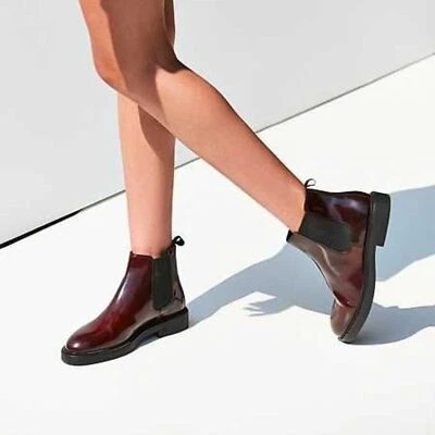 NUEVO CON ETIQUETAS Vagabond 39 Alex Burdeos Cuero Borgoña Chelsea Botines Zapatos Mujeres Foto 1 de 4