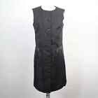 Proenza Schouler Wool Silk Grey Vest Button-Front Sleeveless Dress 6 Utilitarian