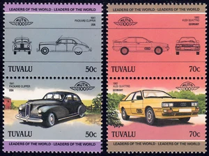 1985 Tuvalu SC# 301-302 - Automobiles Types of 1984 - 2 Different pairs - M-NH - Picture 1 of 1