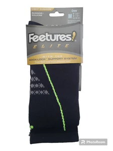 Feetures! Elite Light Cushion Crew Black/Reflector - Size M - Picture 1 of 1