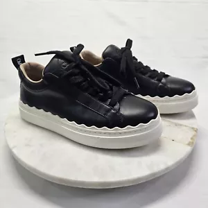Chloe Lauren Low Top Sneaker Black Womens 36 US 5.5-6 - Picture 1 of 11