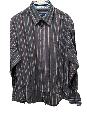 Georg Roth Mens Los Angeles Button Long Sleeve Cotton Striped Shirt XL - Image 1 of 4