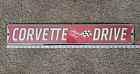 30 inches x 5 inches Corvette drive metal signs vintage style garage GM official